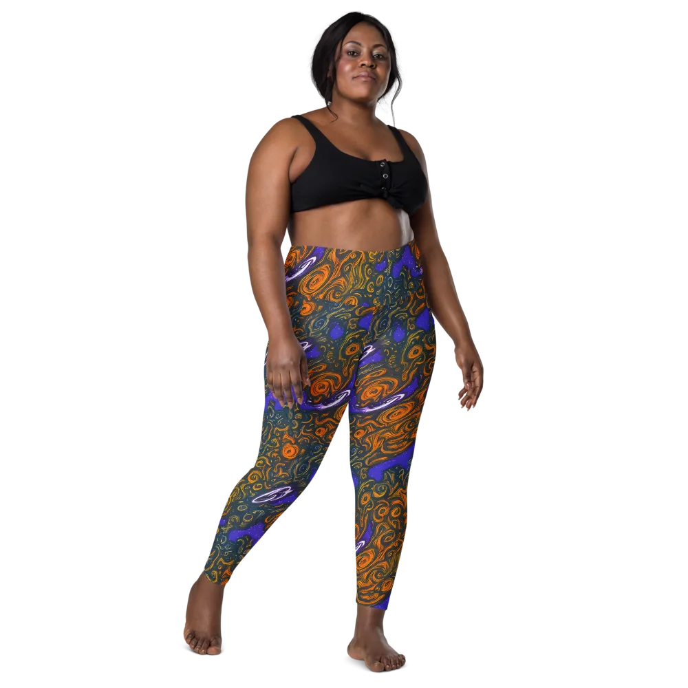 Orbiting Ember on Leggings with Pockets — Front