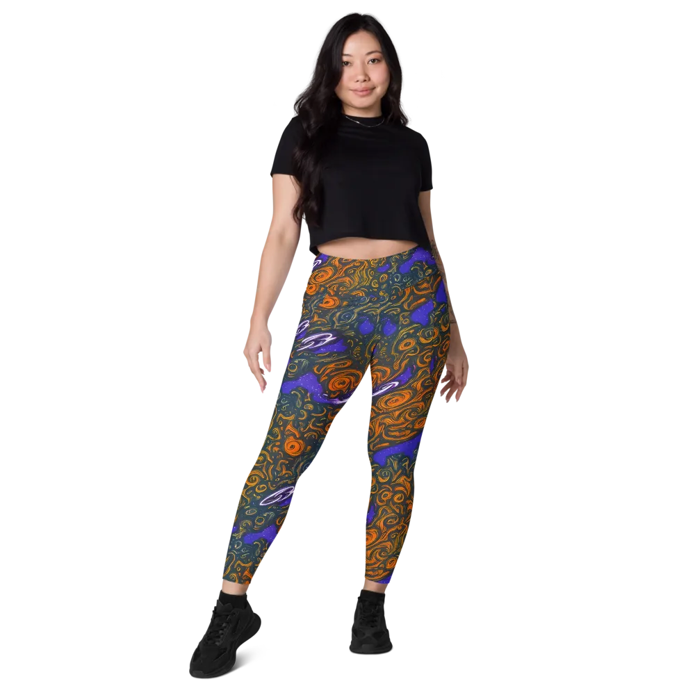 Orbiting Ember on Leggings with Pockets — Front