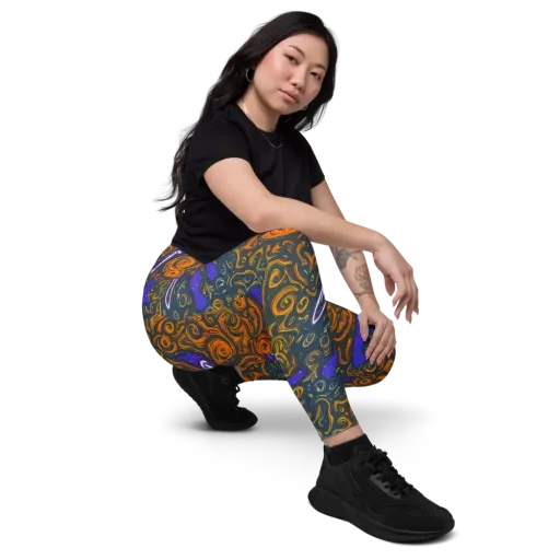 Orbiting Ember on a Leggings with Pockets