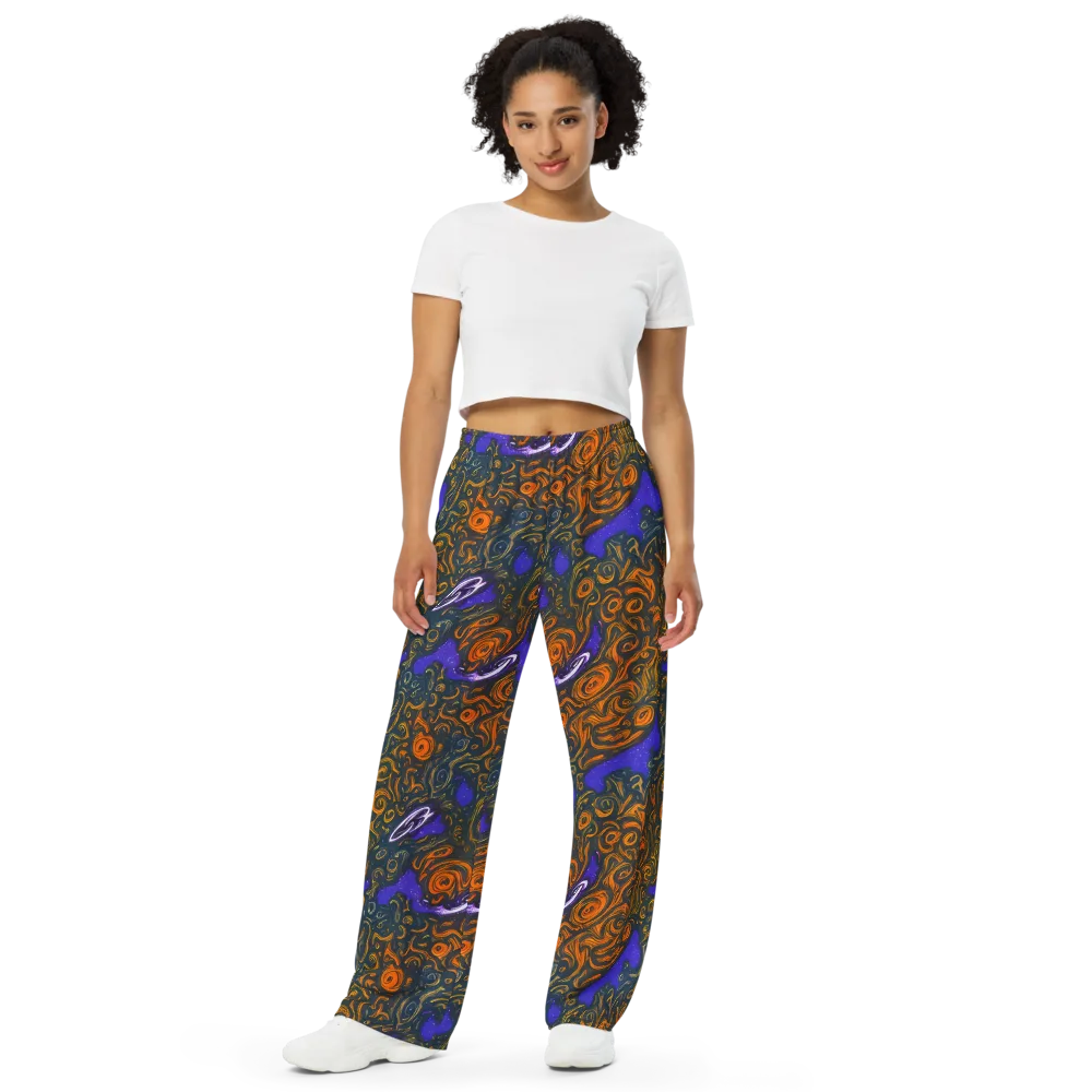Orbiting Ember on Wide-Leg Pants — Front