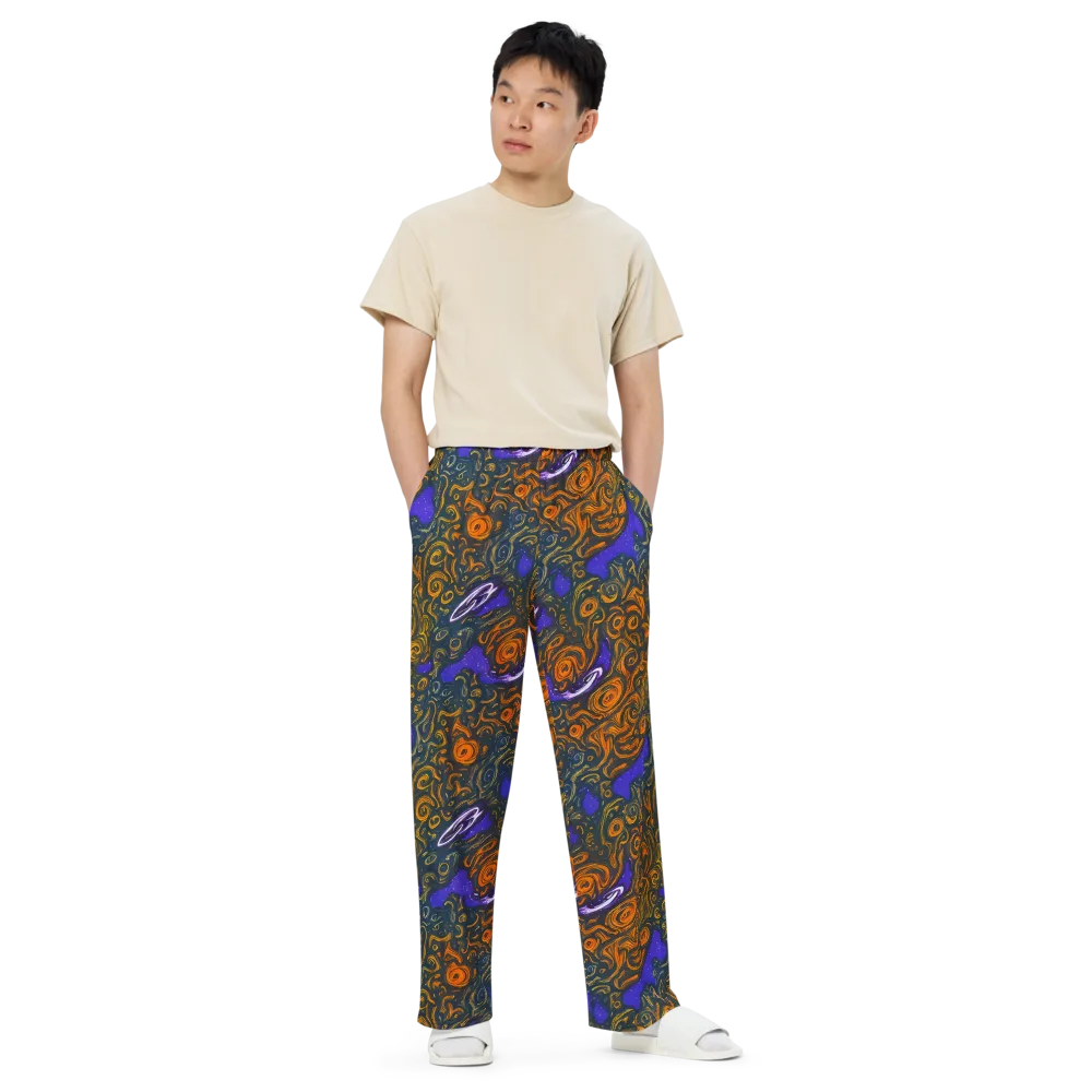 Orbiting Ember on Wide-Leg Pants — Front