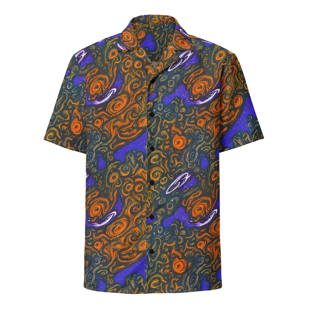 Orbiting Ember on Button Shirt — Front