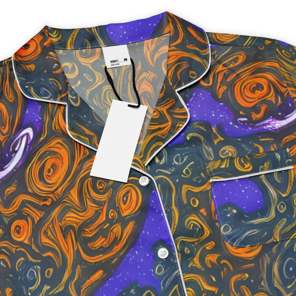Orbiting Ember on Women's Short Sleeve Pajama Top — Product details