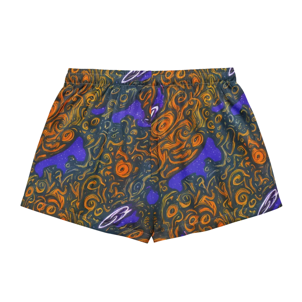 Orbiting Ember on Women's Pajama Shorts — Back