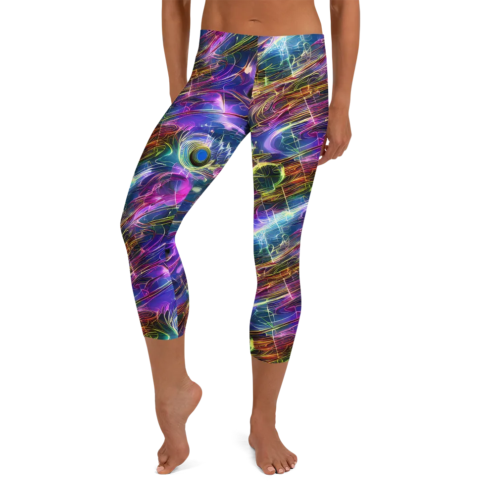 Plasma Drift on Capri Leggings — Front