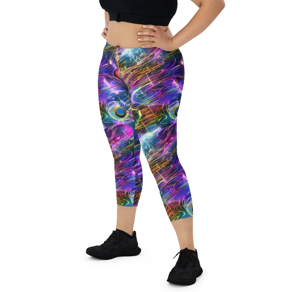 Plasma Drift on Capri Leggings — Front