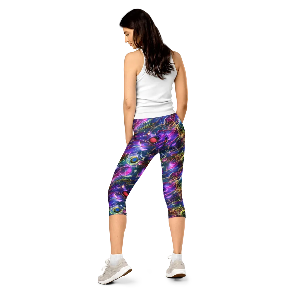 Plasma Drift on Capri Leggings — Back