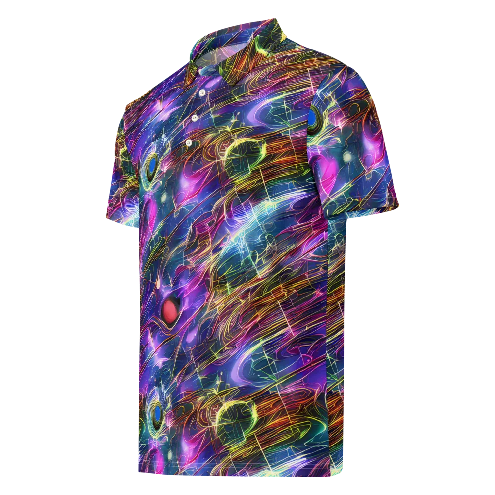 Plasma Drift on Men's Slim Fit Polo Shirt — Left Front