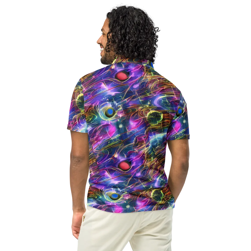 Plasma Drift on Men's Slim Fit Polo Shirt — Back