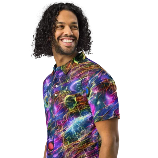 Plasma Drift on a Men's Slim Fit Polo Shirt