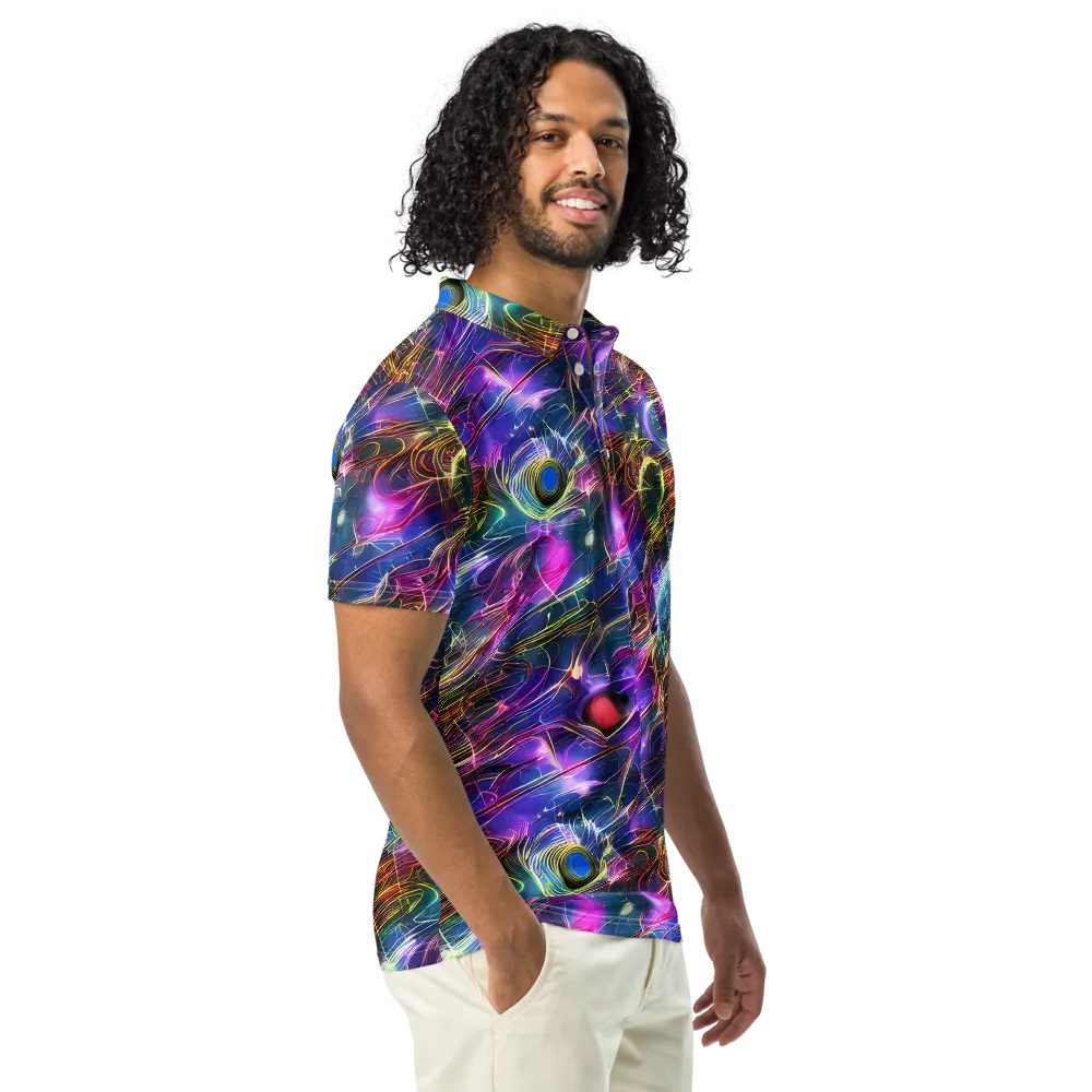 Plasma Drift on Men's Slim Fit Polo Shirt — Right Front