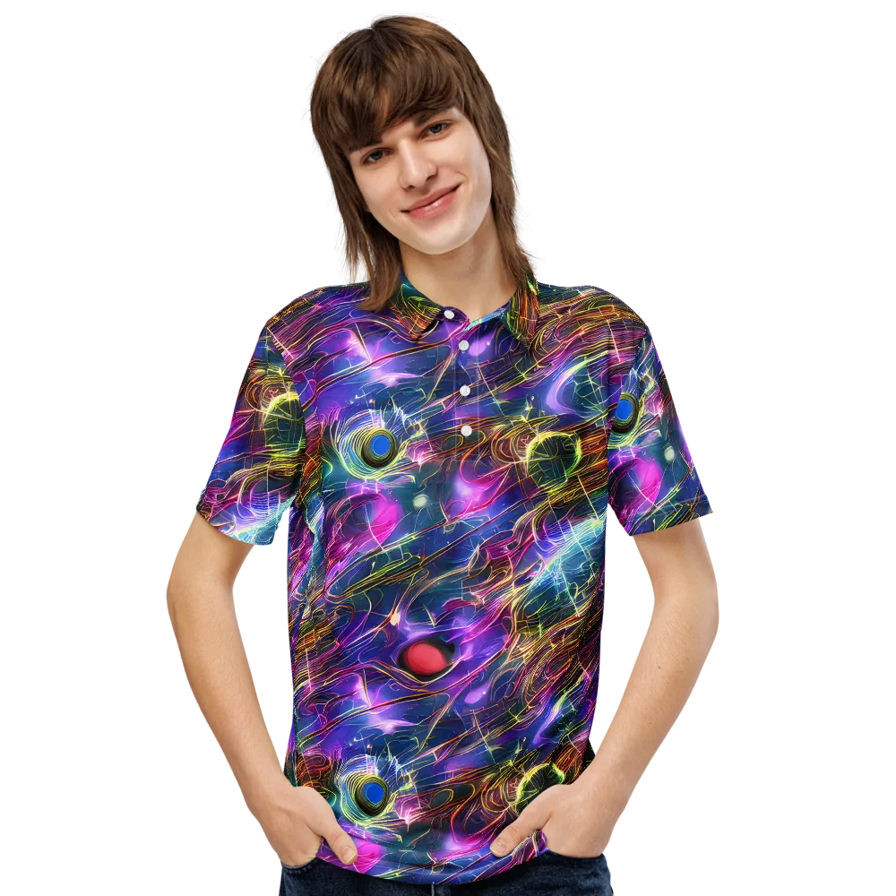 Plasma Drift on Men's Slim Fit Polo Shirt — Front