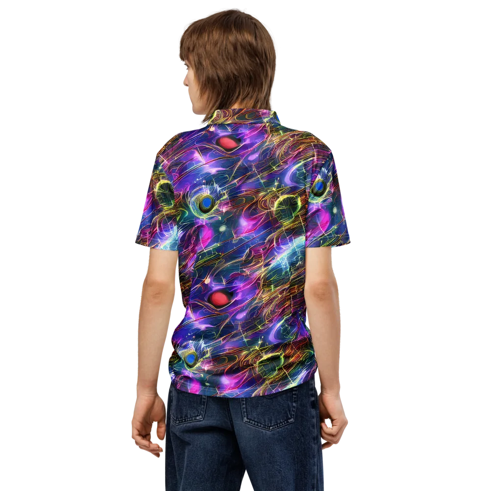 Plasma Drift on Men's Slim Fit Polo Shirt — Back