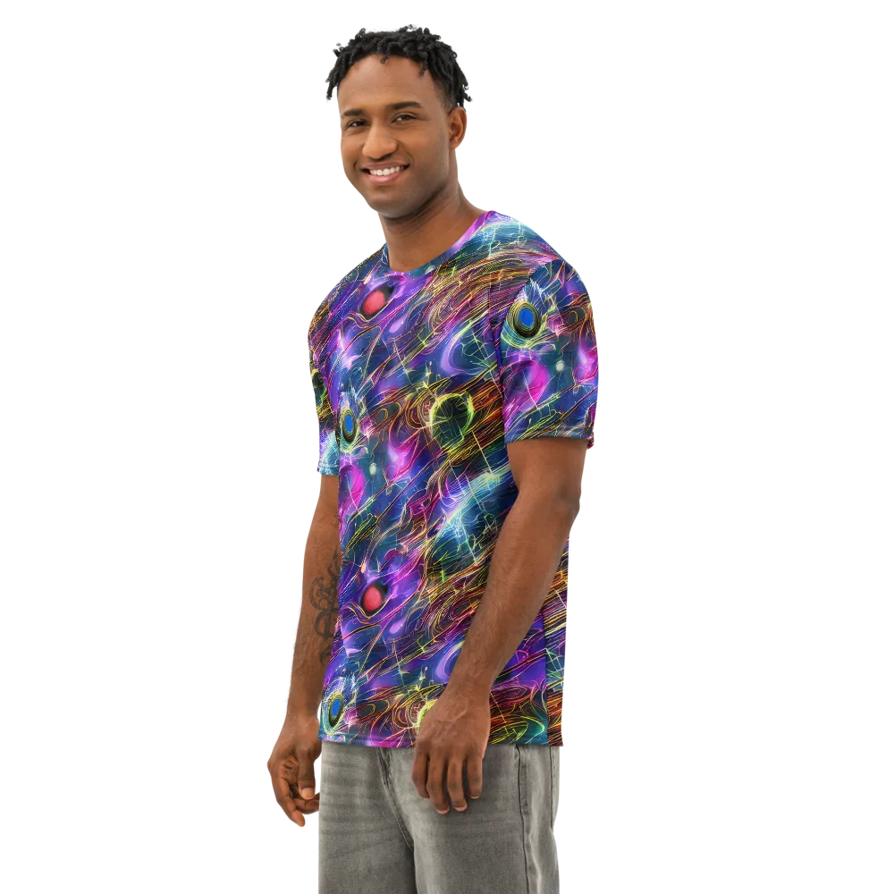 Plasma Drift on Men's Cotton Crew Neck T-Shirt — Left Front