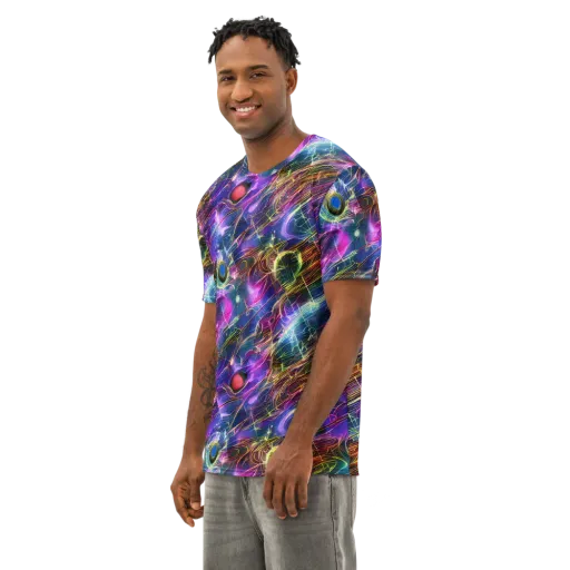 Plasma Drift on a Men's Cotton Crew Neck T-Shirt