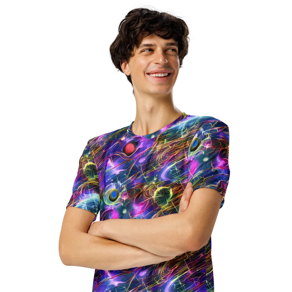 Plasma Drift on Men's Crew Neck T-Shirt — Left Front