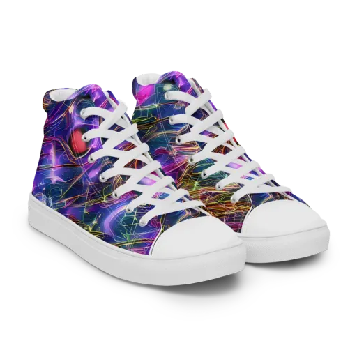 Plasma Drift on a Men's High Top Canvas Shoes