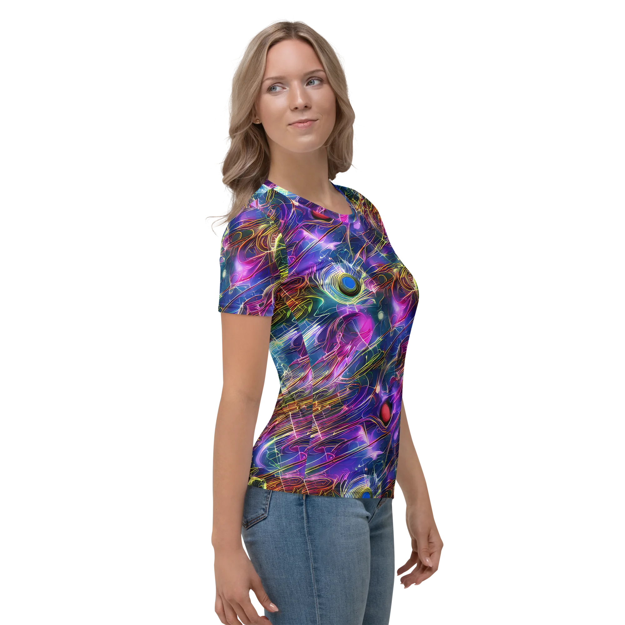 Plasma Drift on Women's Crew Neck T-Shirt — Right