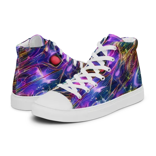 Plasma Drift on a Women's High Top Canvas Shoes