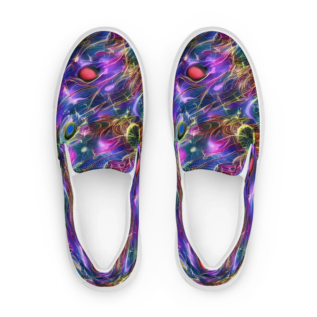 Plasma Drift on Men's Slip-On Canvas Shoes — Front