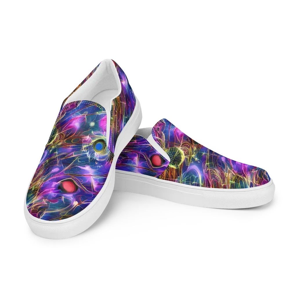 Plasma Drift on Men's Slip-On Canvas Shoes — Left Front