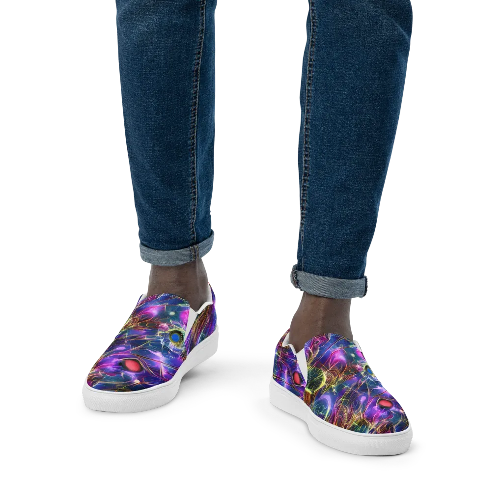 Plasma Drift on Men's Slip-On Canvas Shoes — Front