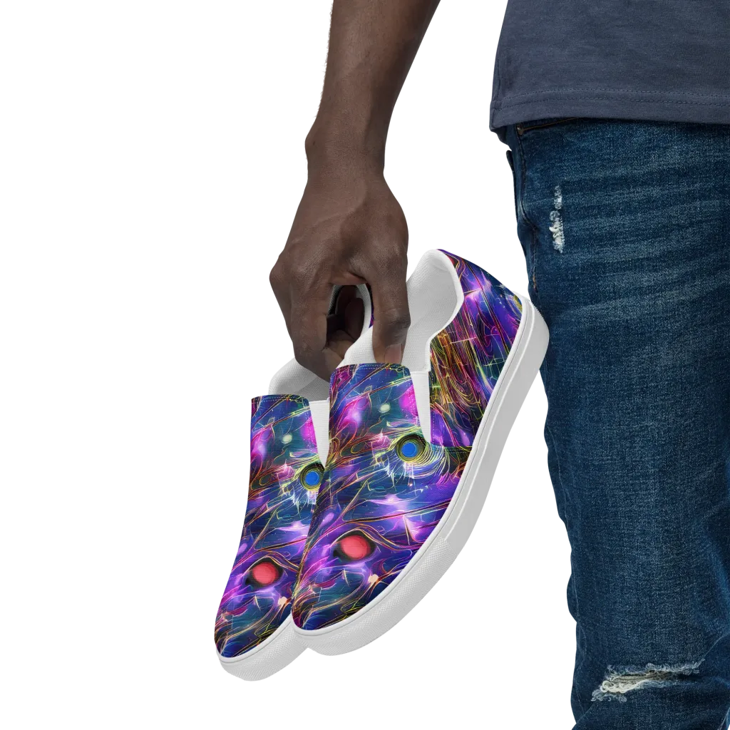 Plasma Drift on Men's Slip-On Canvas Shoes — Left Front
