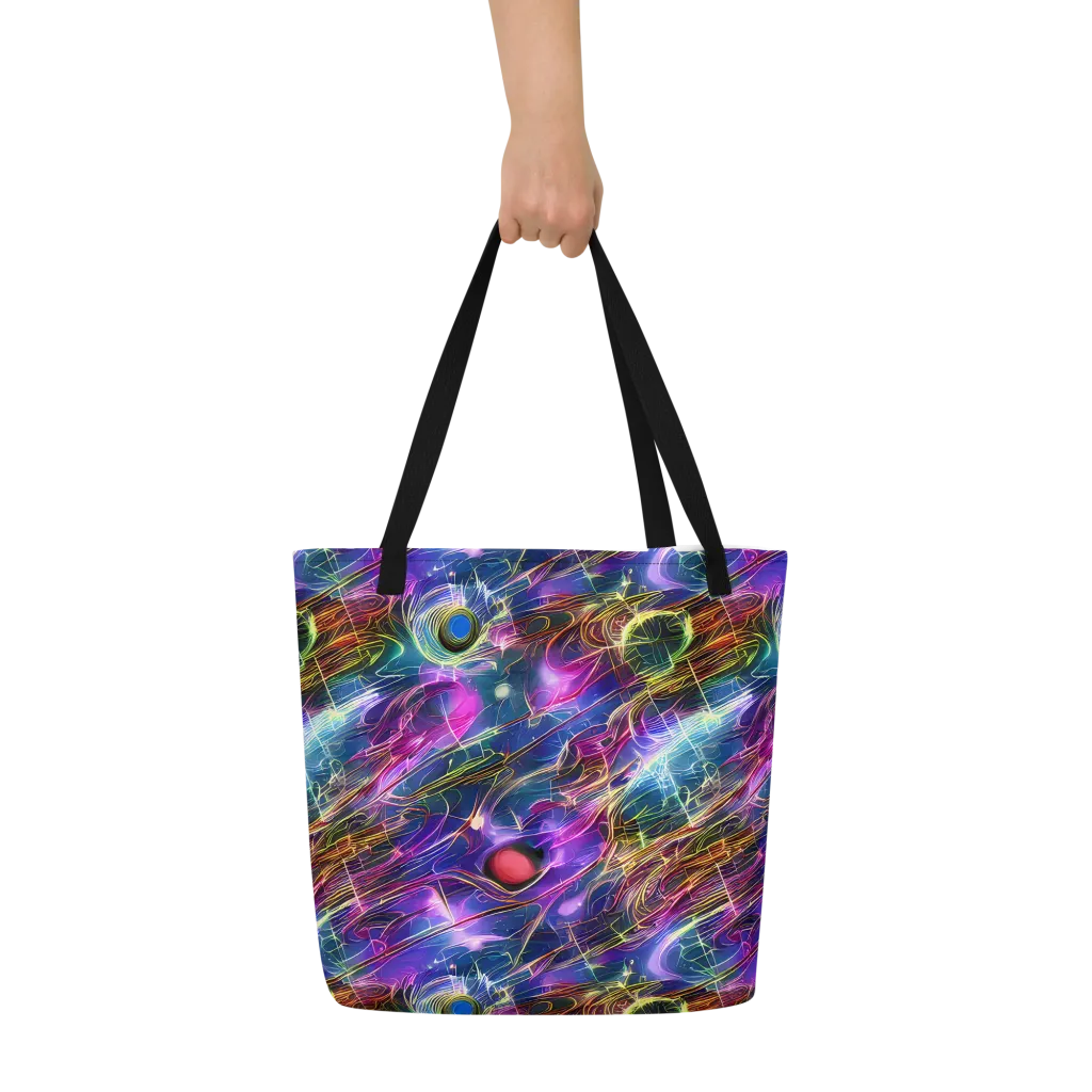 Plasma Drift on Large Tote Bag W/ Pocket — Front