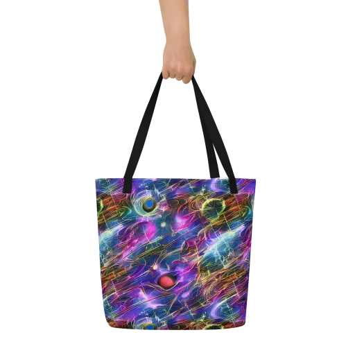 Plasma Drift on a Large Tote Bag W/ Pocket