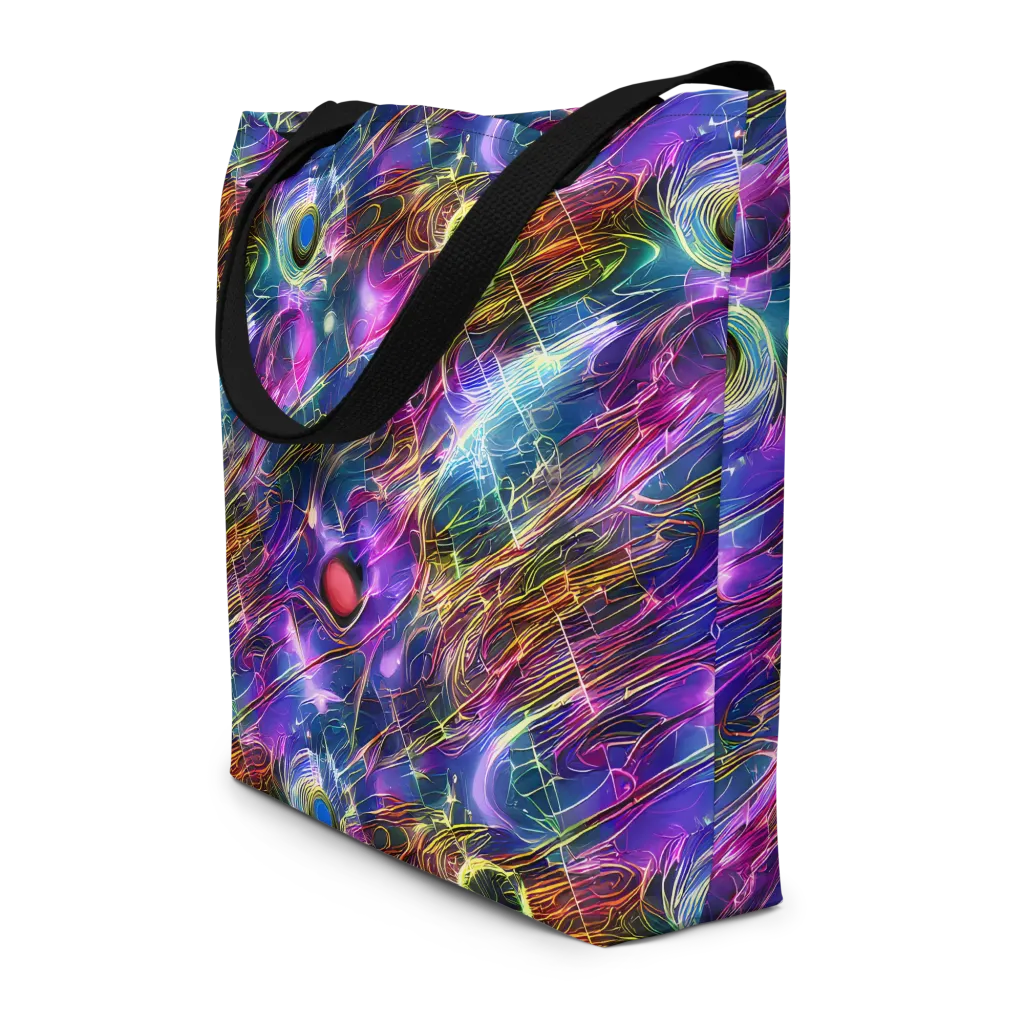 Plasma Drift on Large Tote Bag W/ Pocket — Front