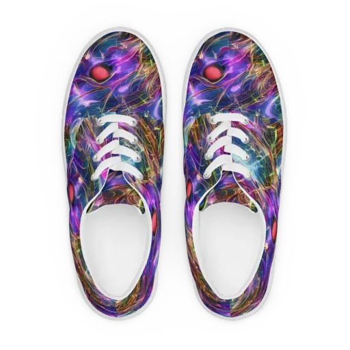 Plasma Drift on a Men's Lace-Up Canvas Shoes