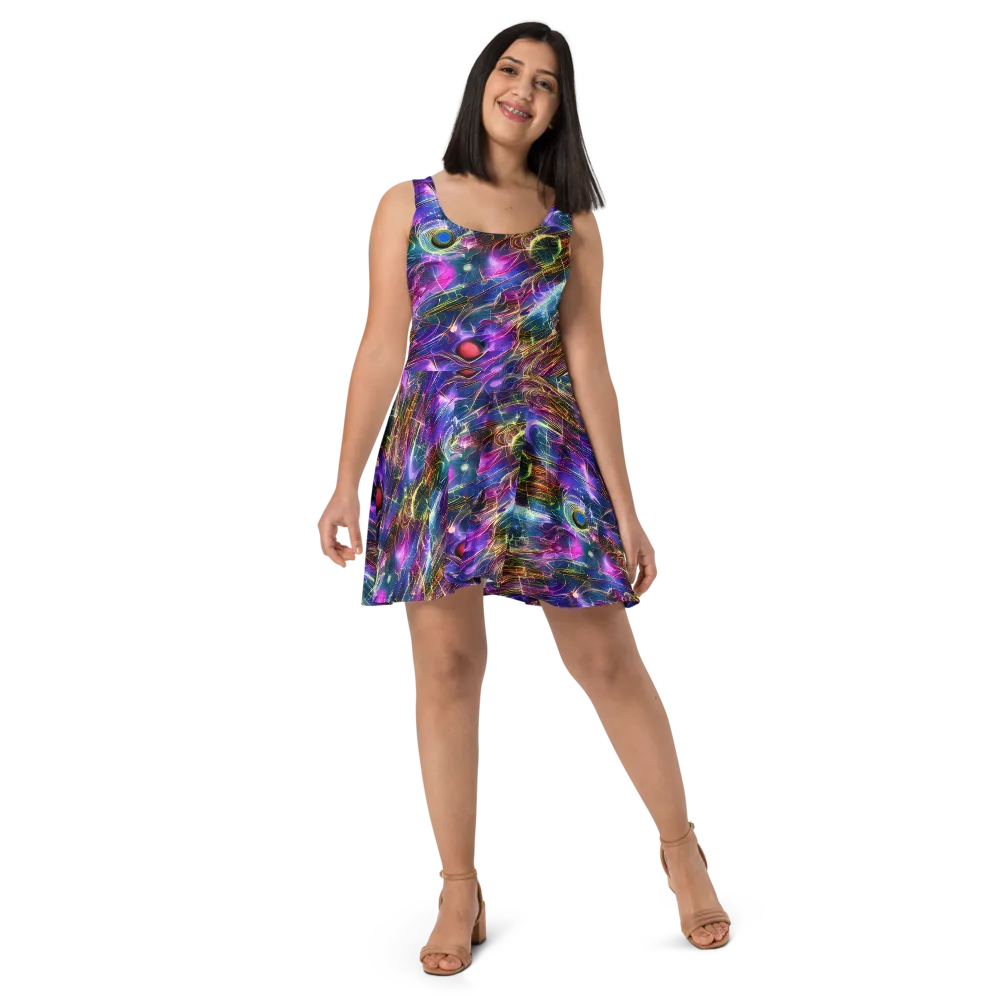 Plasma Drift on Skater Dress — Front