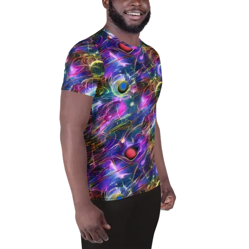 Plasma Drift on a Men's Athletic T-Shirt