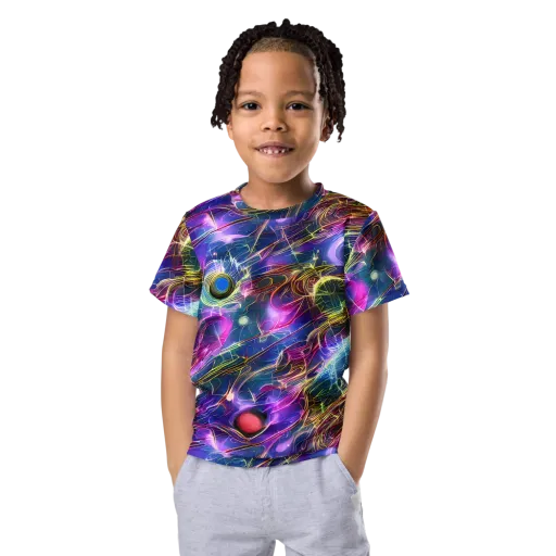 Plasma Drift on a Kids Crew Neck T-Shirt