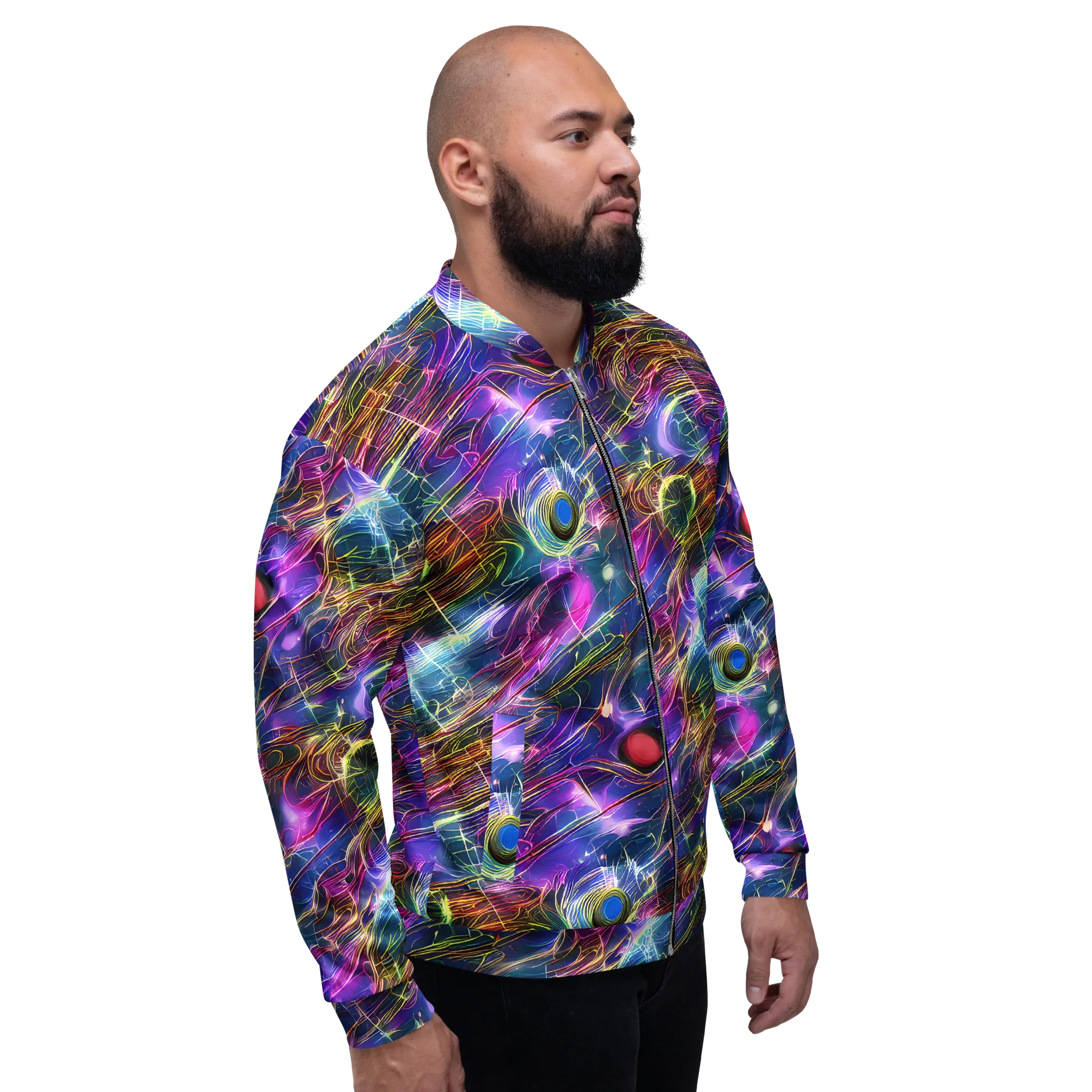 Plasma Drift on Bomber Jacket — Right