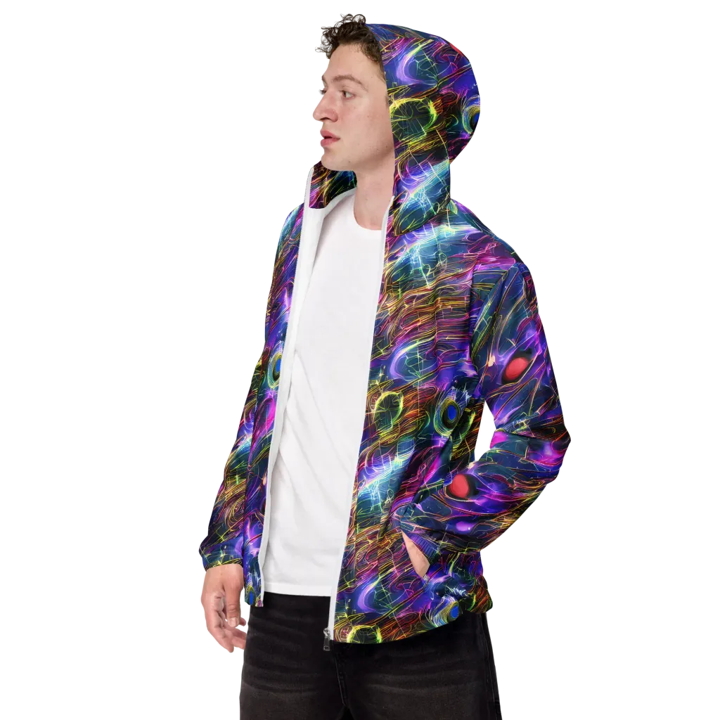 Plasma Drift on Men's Windbreaker — Left Front