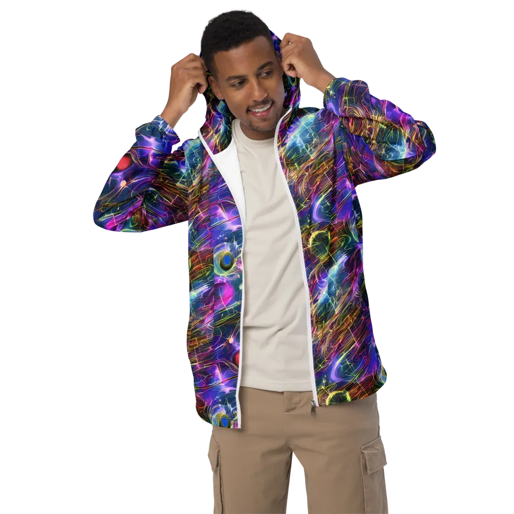Plasma Drift on Men's Windbreaker — Front