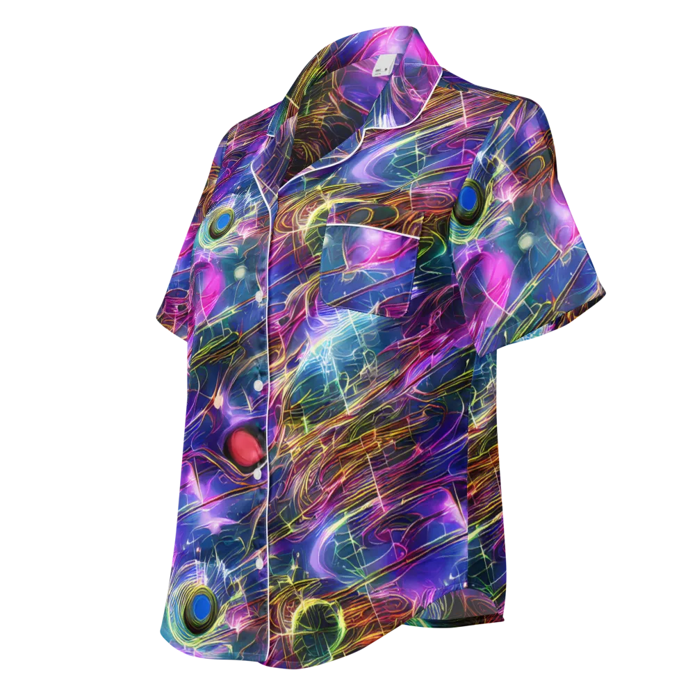Plasma Drift on Women's Short Sleeve Pajama Top — Left Front