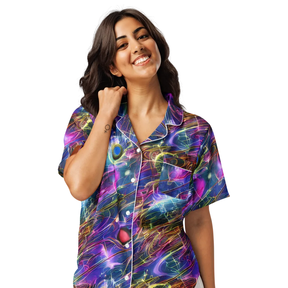 Plasma Drift on Women's Short Sleeve Pajama Top — Front