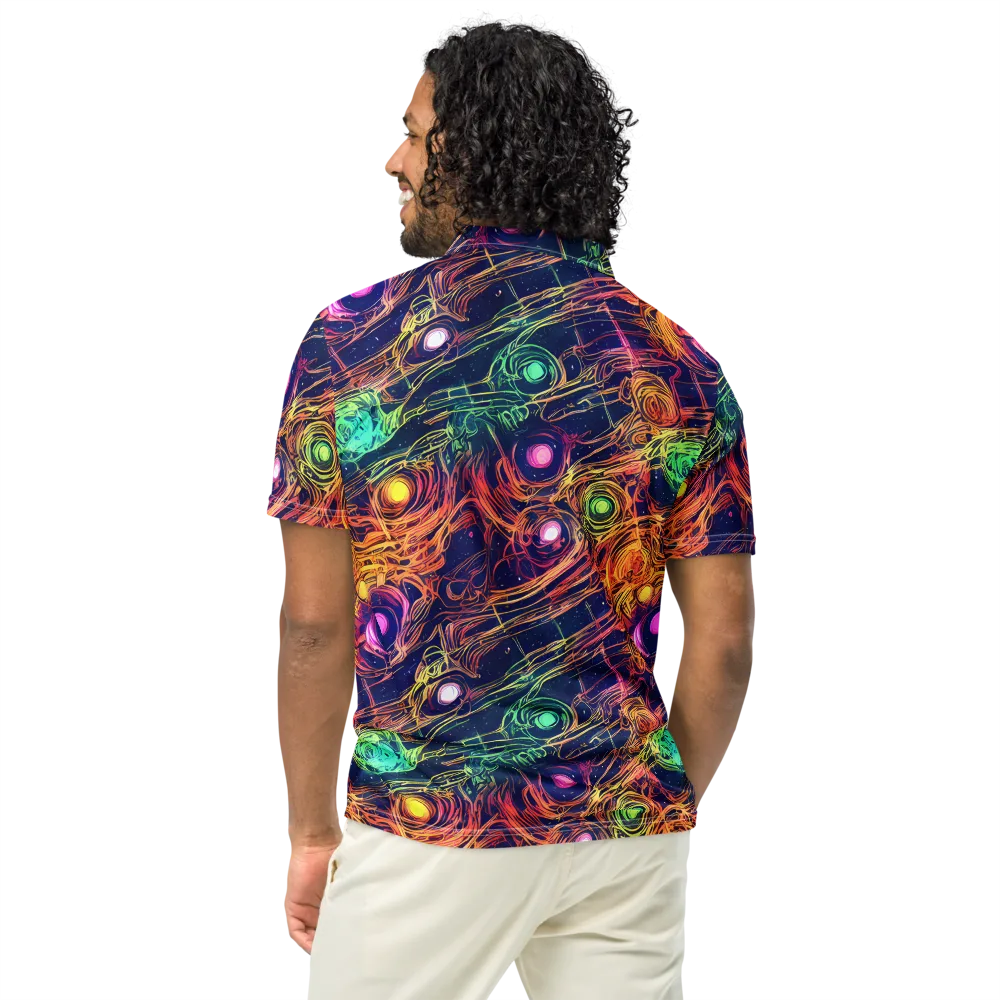 Stellar Circuit on Men's Slim Fit Polo Shirt — Back