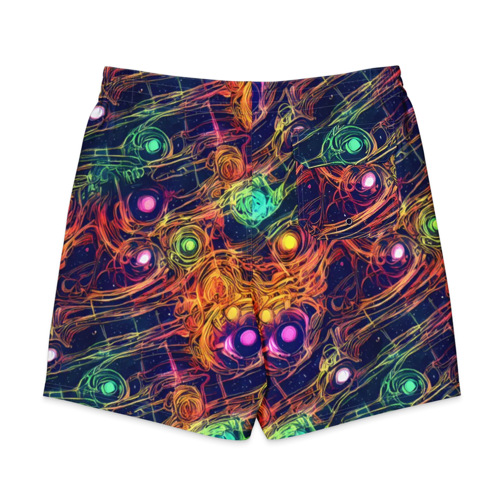 Stellar Circuit on Men's Board Shorts — Back