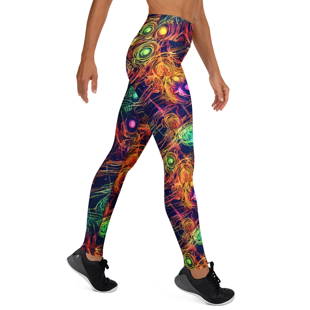 Stellar Circuit on Yoga Leggings — Right