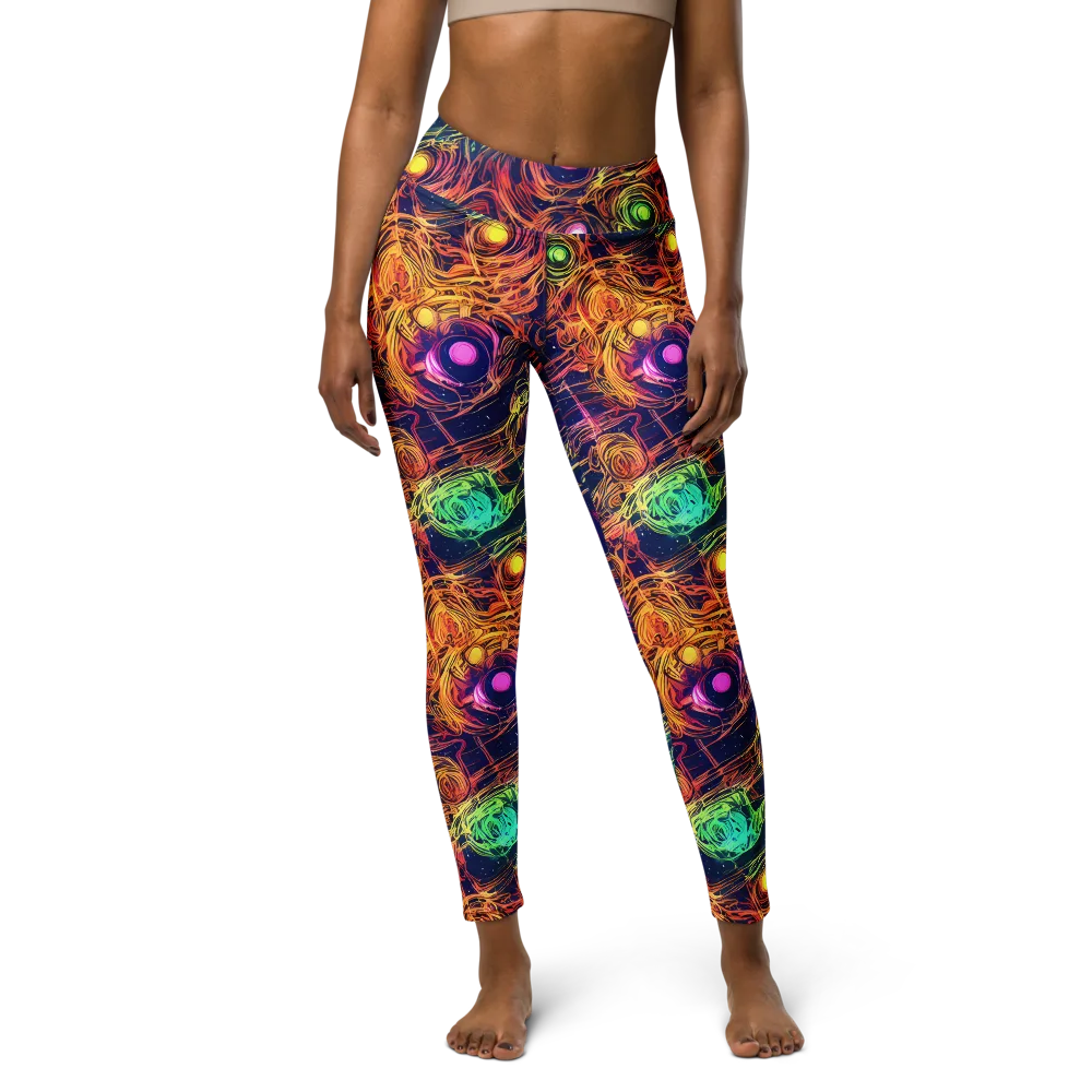 Stellar Circuit on Yoga Leggings — Front