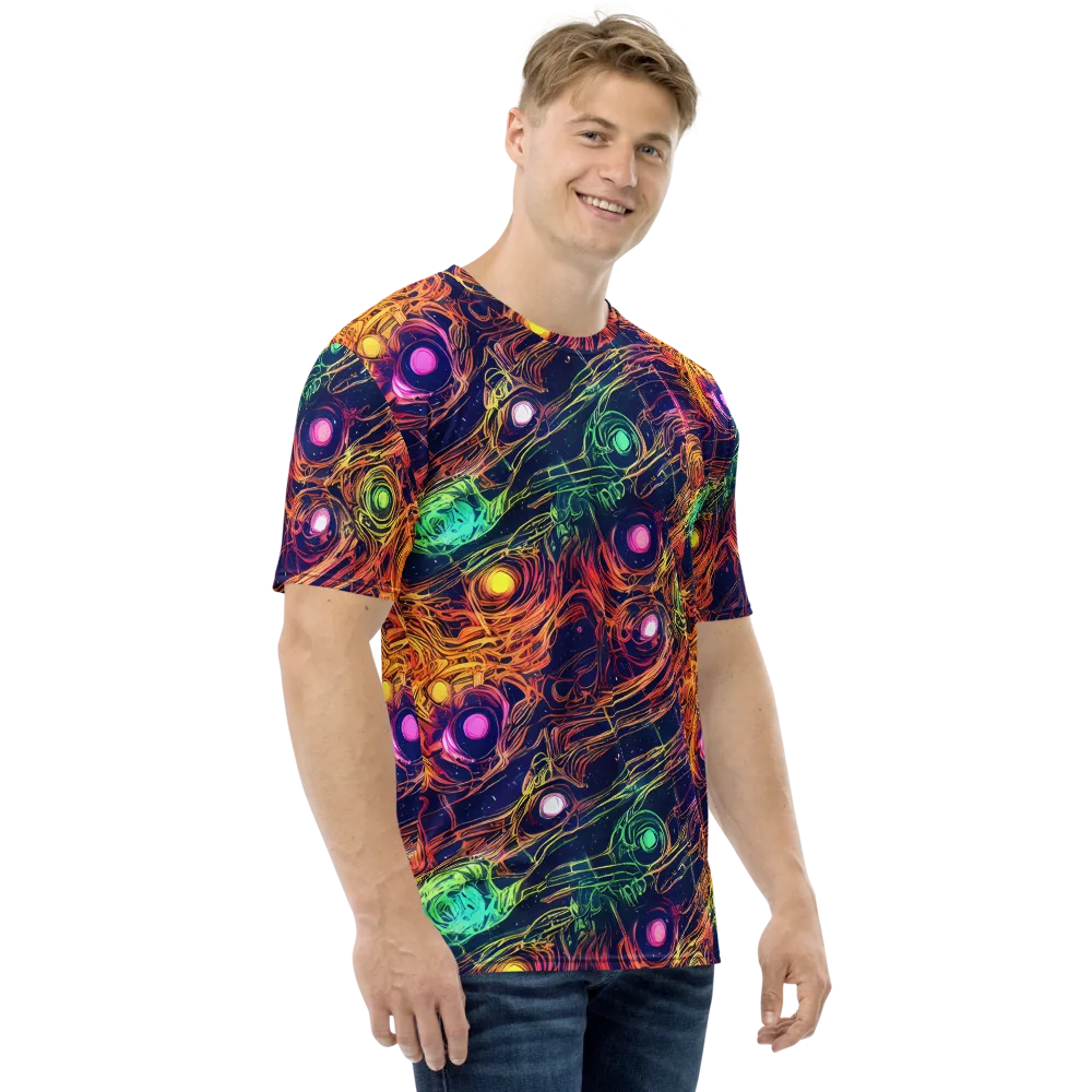 Stellar Circuit on Men's Crew Neck T-Shirt — Right