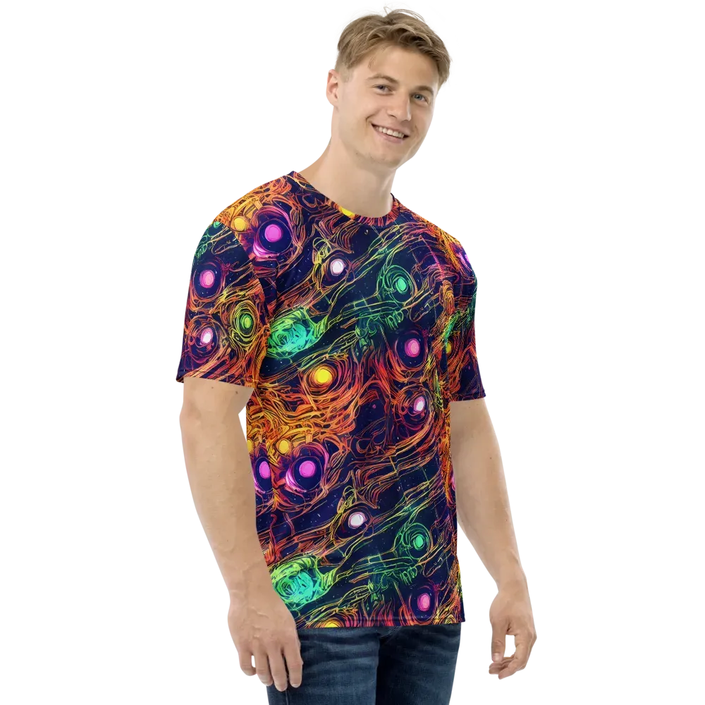 Stellar Circuit on Men's Crew Neck T-Shirt — Right