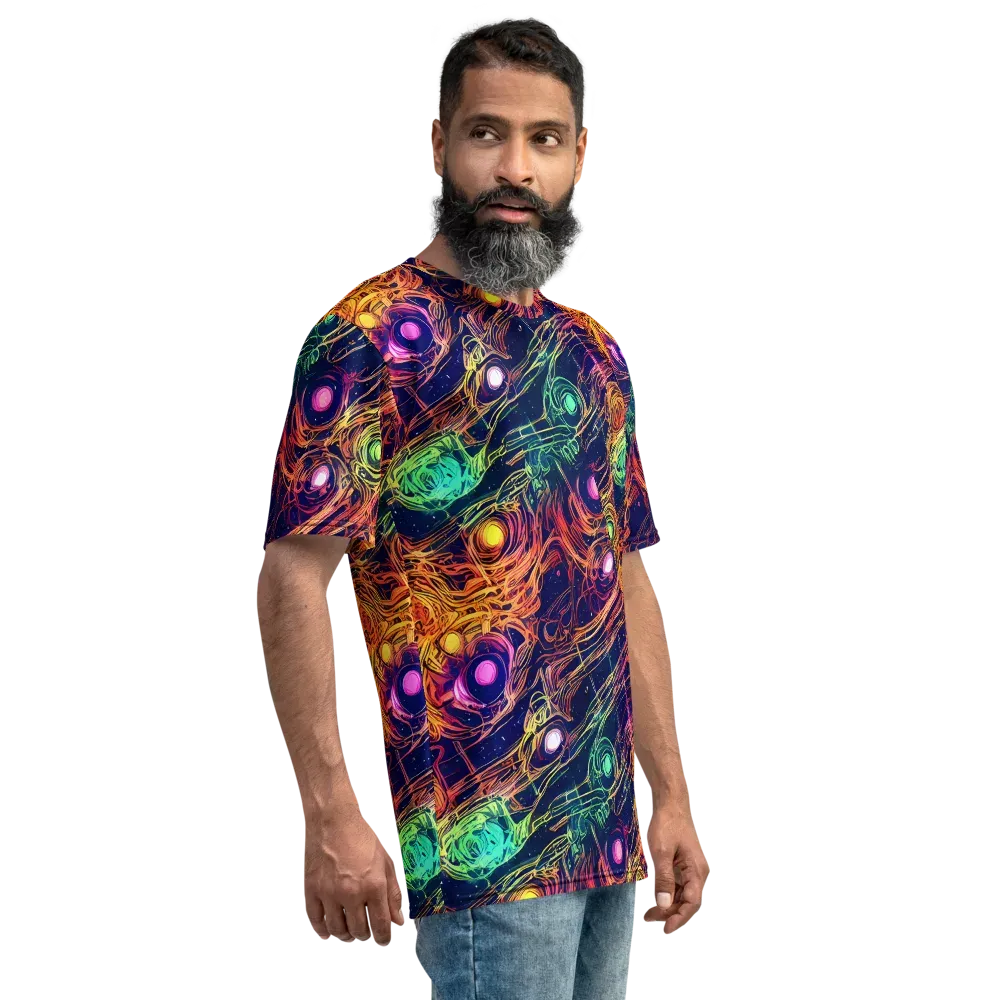 Stellar Circuit on Men's Crew Neck T-Shirt — Right