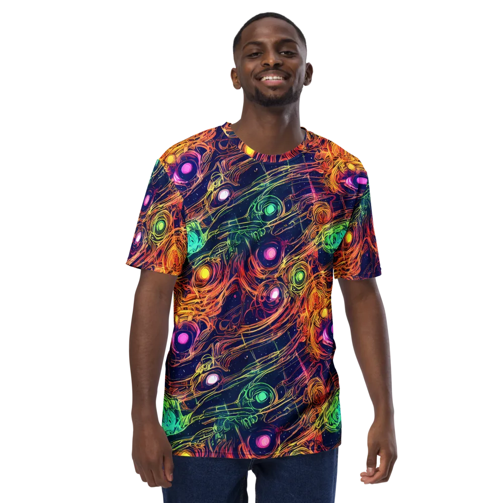 Stellar Circuit on Men's Crew Neck T-Shirt — Front