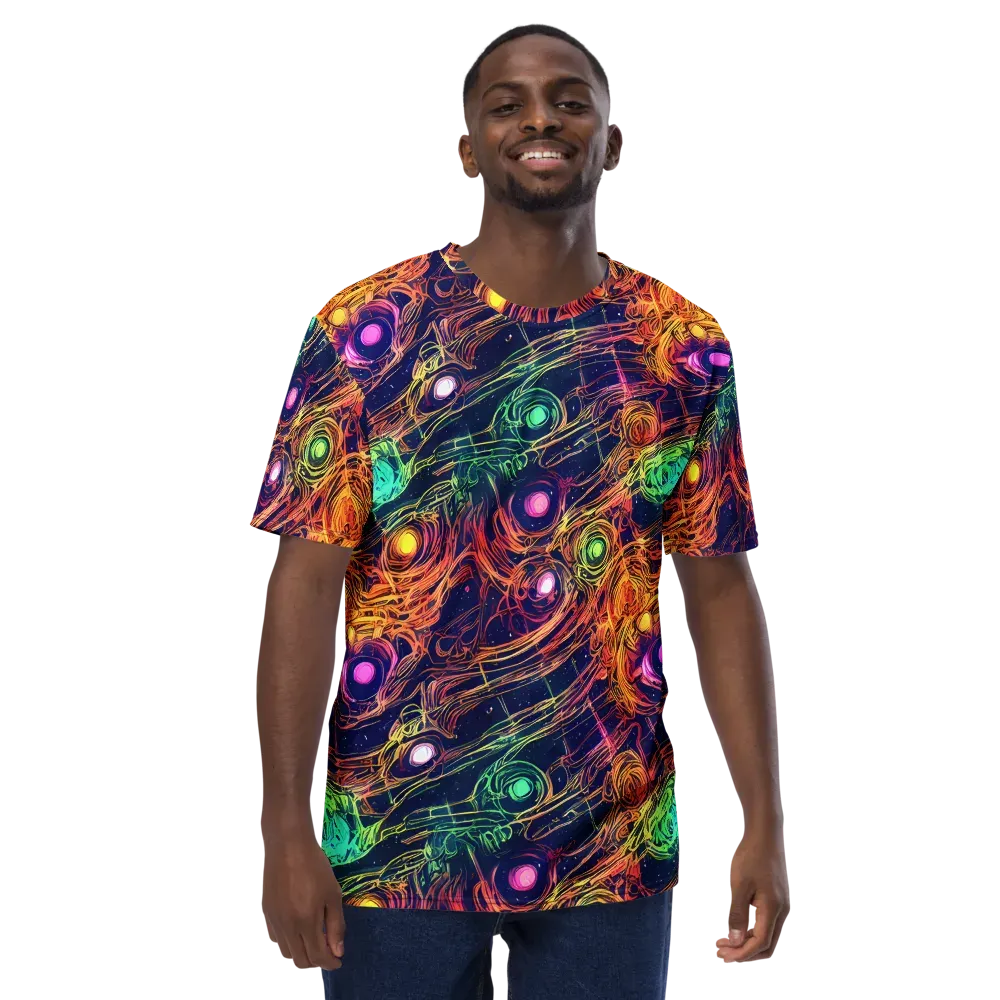 Stellar Circuit on Men's Crew Neck T-Shirt — Front