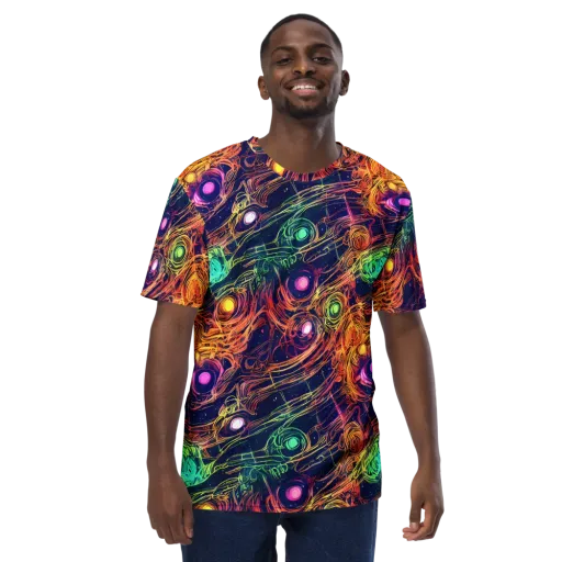 Stellar Circuit on a Men's Crew Neck T-Shirt