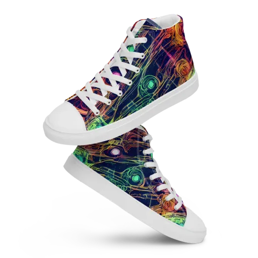 Stellar Circuit on a Men's High Top Canvas Shoes